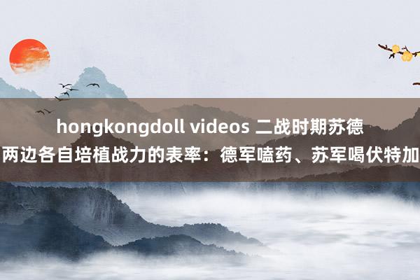 hongkongdoll videos 二战时期苏德两边各自培植战力的表率：德军嗑药、苏军喝伏特加