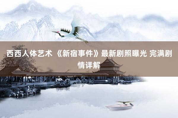 西西人体艺术 《新宿事件》最新剧照曝光 完满剧情详解