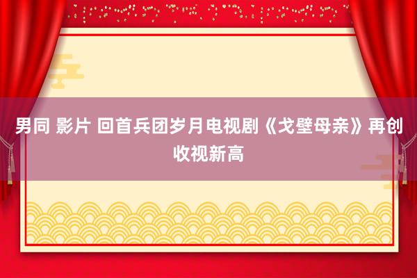 男同 影片 回首兵团岁月电视剧《戈壁母亲》再创收视新高