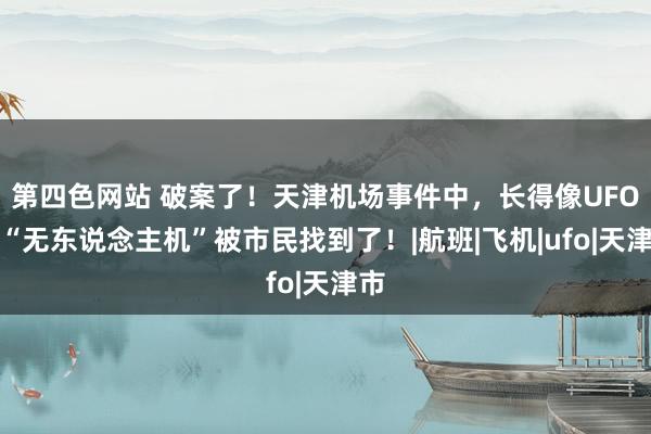 第四色网站 破案了！天津机场事件中，长得像UFO的“无东说念主机”被市民找到了！|航班|飞机|ufo|天津市