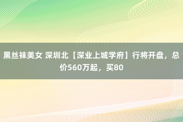 黑丝袜美女 深圳北【深业上城学府】行将开盘，总价560万起，买80