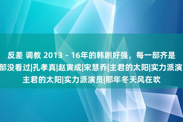 反差 调教 2013－16年的韩剧好强，每一部齐是极品，我不信你一部没看过|孔孝真|赵寅成|宋慧乔|主君的太阳|实力派演员|那年冬天风在吹